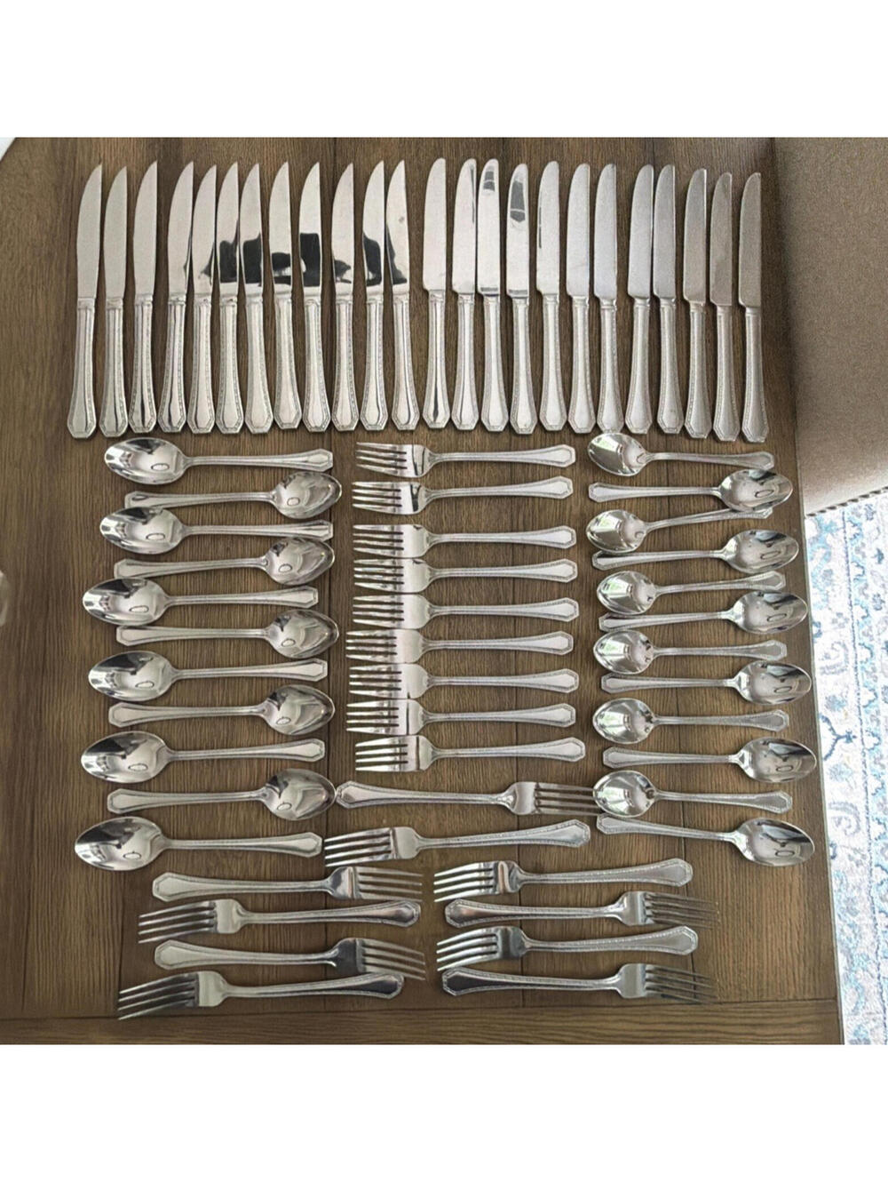 Reed & Barton Copley Flatware Set Service 10+ w/ 12 Steak Knives Silverplate